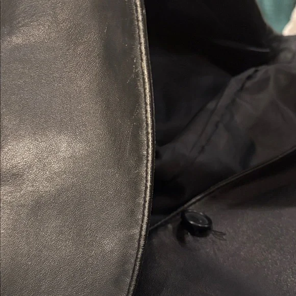 Classic Opart leather blazer jacket coat - Picture 9 of 10